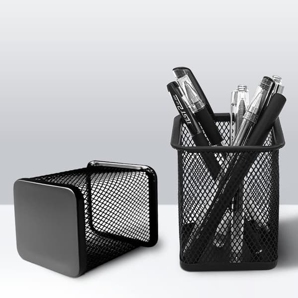 1 stk (Grønn) Skrivebords Penneholder - Mesh Skrivebordsarrangør - Blyant Holder