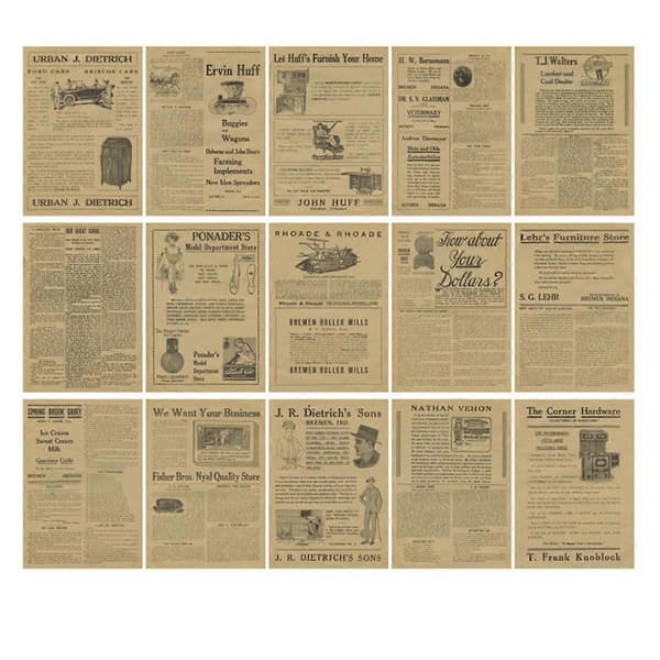Retro Handbok Materialbok DIY Basmaterialpaket Retro Inspirationsserie Retro Handbok Dekorativt Bakgrundspapper, E