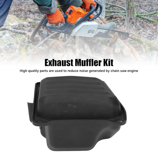Ljuddämpare kit för motorsåg Stihl 064 065 MS650, Ljudreducerande motorsågskomponent med packningsskruvsats, Högkvalitativ ljuddämpare i metall