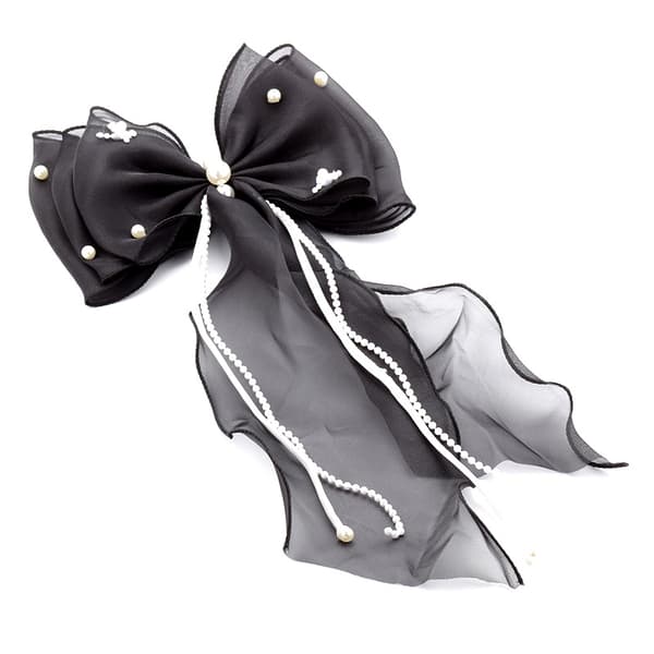 Metsätyylinen helmirusetti hiusasuste black