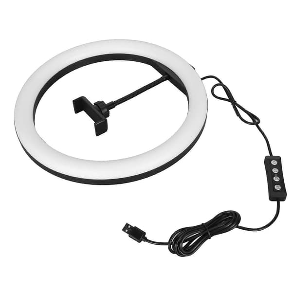 LED Cirkellys 1/4 Tomme Gevind 162 LED Energibesparende Lysperler Cirkellys med Stativ til Livestreaming