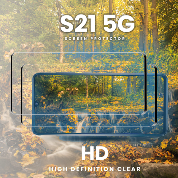 2 Pack Samsung S21 5G - Härdat Glas 9H - Super Kvalitet 3D