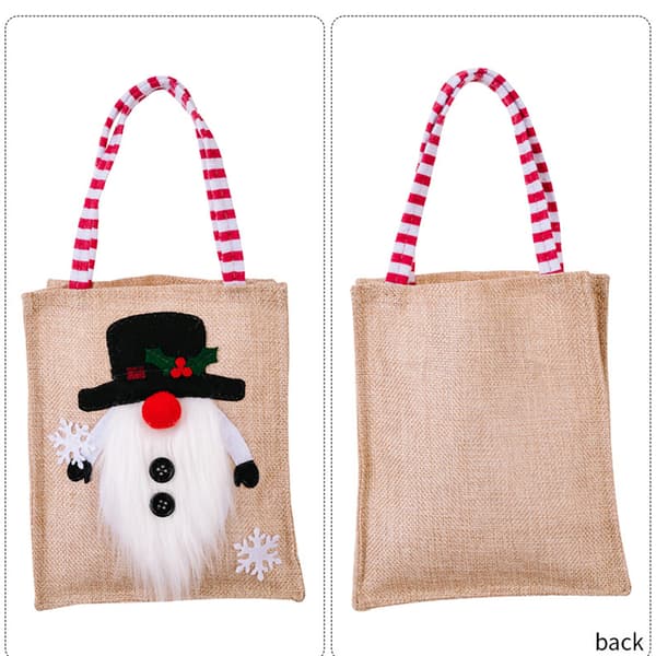 Julkassar Härlig Julkasse Återanvändbar Shoppingväska Julklapp Canvasväskor Present till Barn style 1