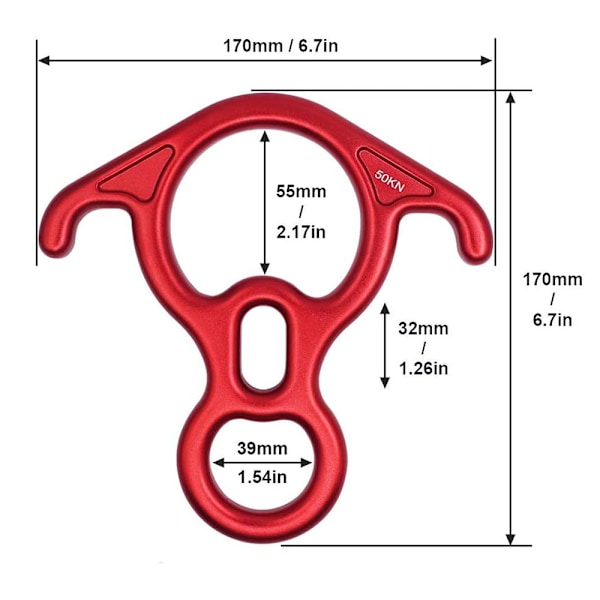 Räddningsfigur, Descender Large Bent-Ear Säkring och