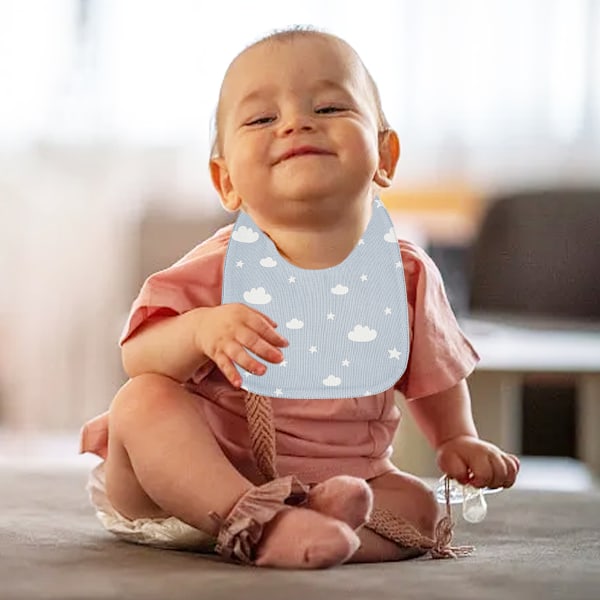 2 st Babyhaklappar Dregelhaklappar för Unisex Pojkar Flickor, Mjuka Bomullshaklappar för Tandsprickning och Dregel Style 4
