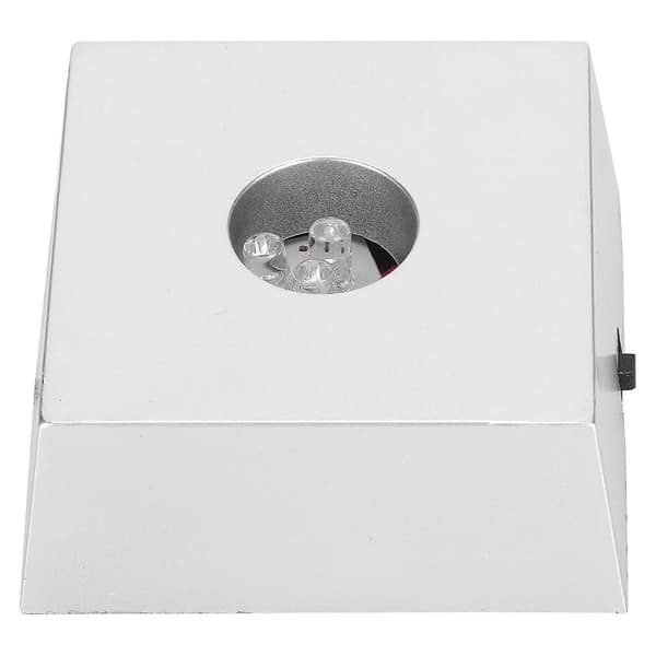 7 Fargerik LED Lysbase Display Stativ Krystall Lysholder Liten Trapesformet Lysbase