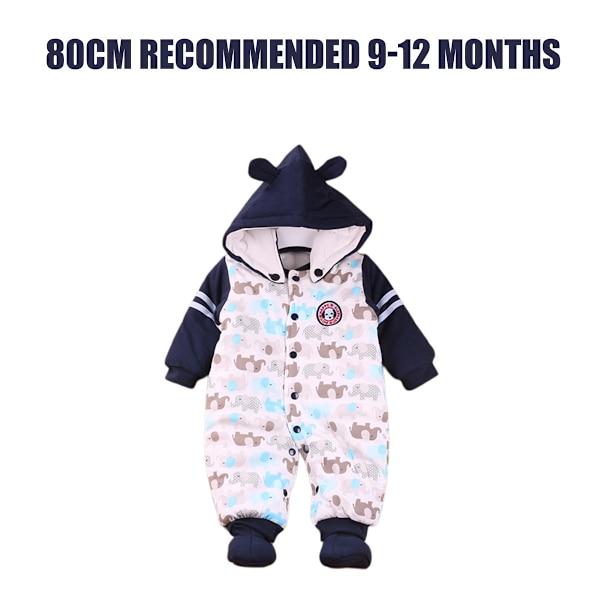 Baby Piger Drenge Romper Nyfødt Tyk Vinterdragt Efterår/Vinter Spædbarn Jumpsuits Sæt