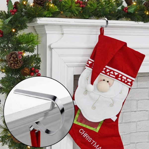 Stocking Hangers for Mantel Set of 6, Christmas Stocking