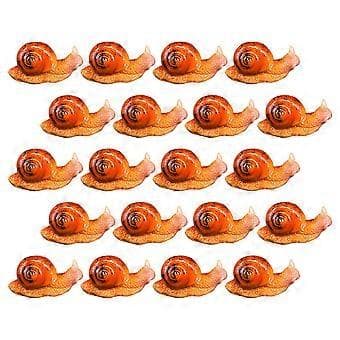 20 st Små Snigel Figurer Mini Trädgård Snigel Figurer Simulerade Snigel Dekorationer