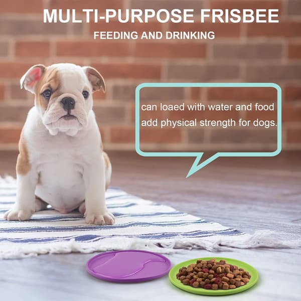 4 st Hundfrisbees, Hundleksaksfrisbee, 18 cm Slitstark Gummi Kastning