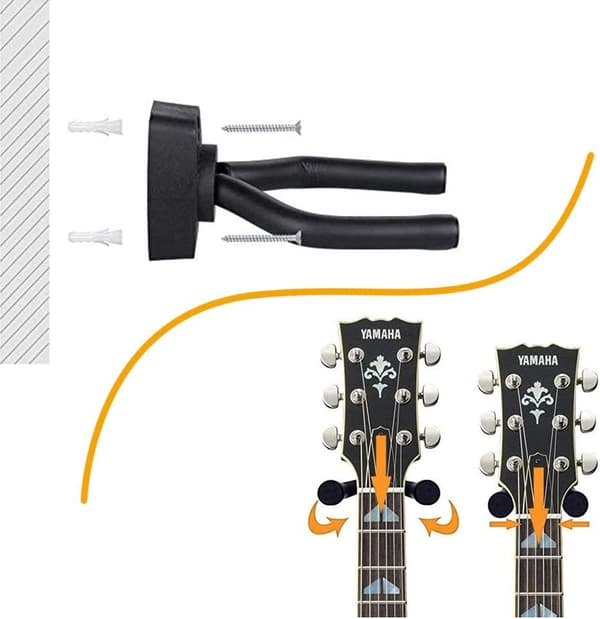 2-pack Premium Gitarr Väggfäste Hängare Ukulele Stativ med Skruvar
