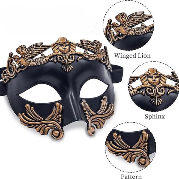 Greske og romerske masker for menn Dark bronze