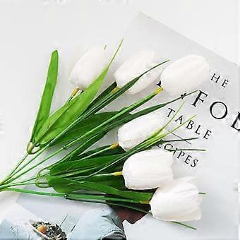 Tulipan Buket Silkeblomster til Stue eller Blomsterarrangement