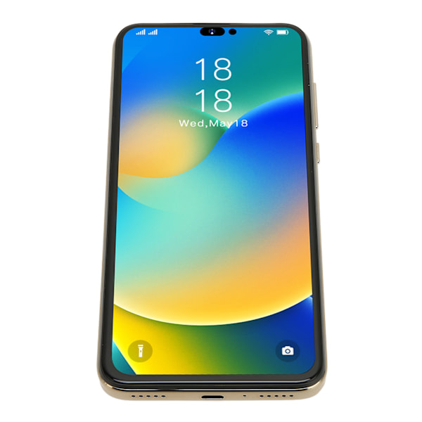 6,1 tums skärm 4G Smartphone 4G 64G Dual Sim Mobiltelefon Olåst Mobiltelefon för Android 11 100‑240V Guld AU-kontakt