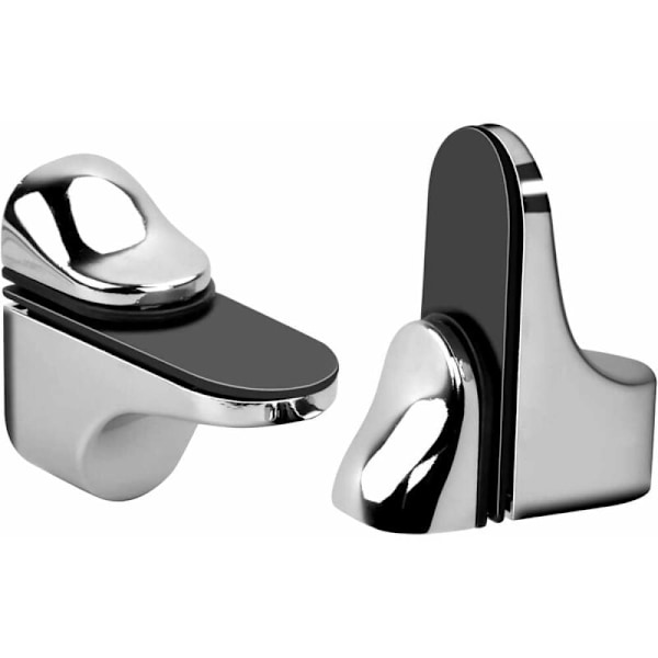4 st Glasfästen - Justerbara Glashyllfästen - Glasfästen i Zinklegering - Glashyllfästen Väggmonterade för 3-21 mm Tjockt Glas Trä