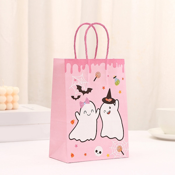 30 st Halloweenpåsar Små Boo-påsar Kraftpapper 30 st Silkespapper Godis Presentpåsar för Halloweenfest Barn Tema Födelsedag Baby Shower Party Style 4