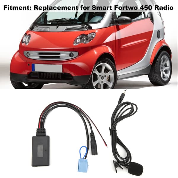 Bluetooth-ljudadapter för bilstereo AUX-ingång med mikrofon, handsfree-samtal, plug-and-play Bluetooth AUX-modul, anslutning av extern enhet, hög