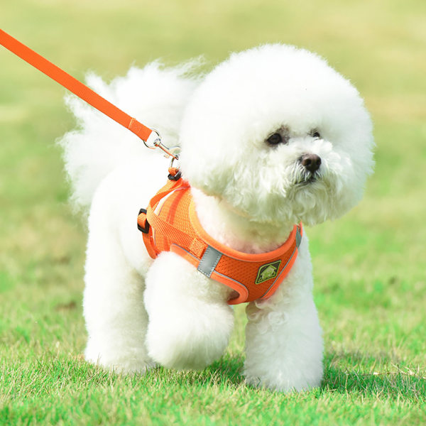 Nytt husdjur bröstband-väst hund dragrep reflekterande andas orange