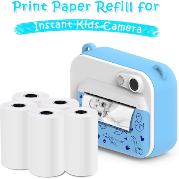 10 rullar barnkamera utskriftspapper omedelbar utskrift thermal barn kamera refill papper