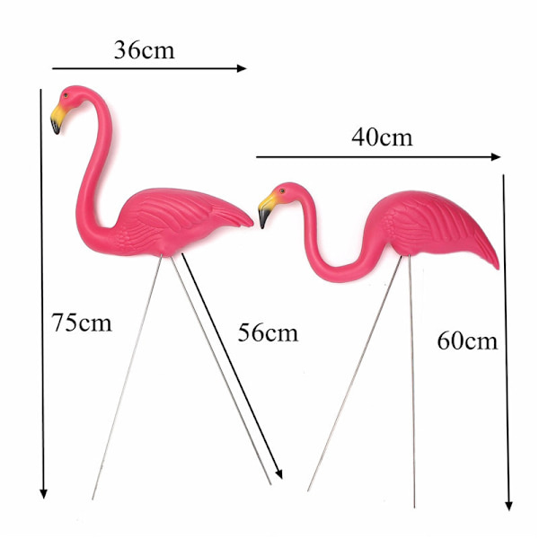 Stor ljusrosa flamingoskulptur för trädgården/flamingoträdgård