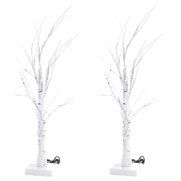 Lighted Birch Tree for Home Decor, Mini Artificial Tree with