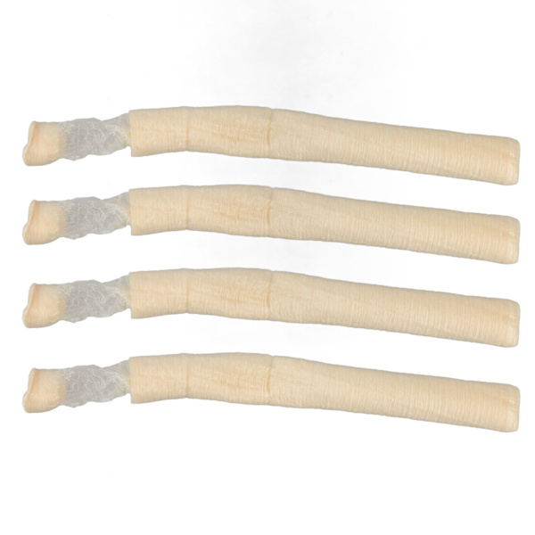 4 Ätbara Kollagenhöljen Torkade Fläskkorvhöljen Rör 24mm Diameter Kollagenkorvhöljen för Skinka Korv