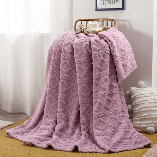 70*100cm Supermjuk Varm Enfärgad Micro Plysch Fleece Filt Pläd Matta Soffa Sängkläder Eleganta Stilar Heminredning Under 70 kr