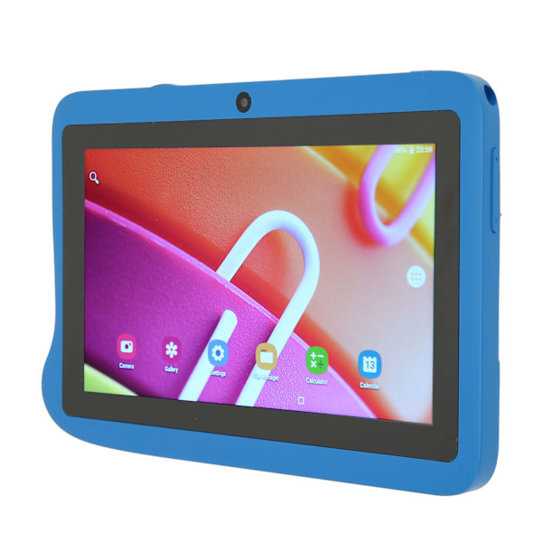 7-tums Barnplatta MTK6592 8 Kärnor CPU för Android 10.0 2GB RAM 32GB ROM 2.4G 5G WIFI IPS Portabel Platta 100‑240V Blå AU-kontakt