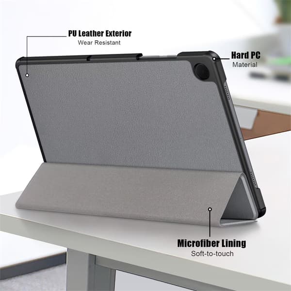 Trefoldbart PU-læder tabletcover kompatibelt med 2020 Tab S6 Lite 10.4 (P610/P615)