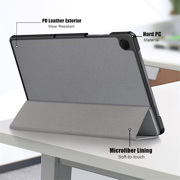 Trefoldbart PU-læder tabletcover kompatibelt med TAB A9 Plus (2023-model)
