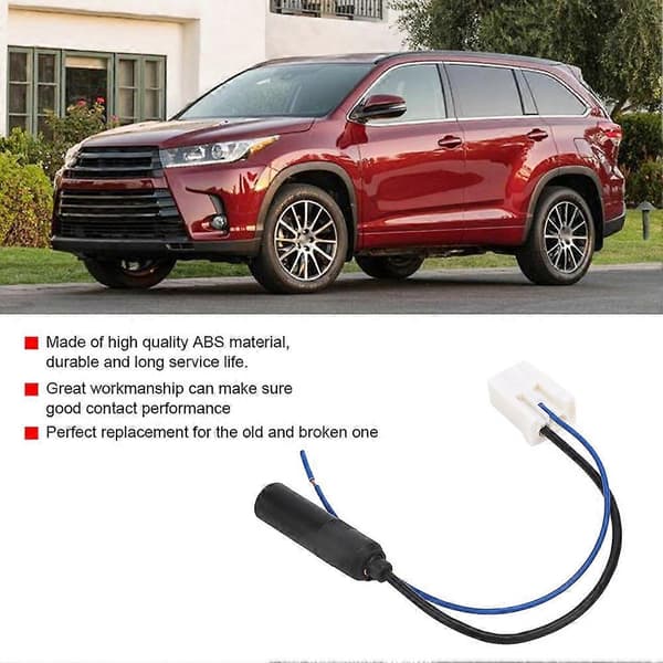 ABS bil CD-afspiller radioantenneadapter han-kabeltilbehør passer til Toyota REIZ Corolla