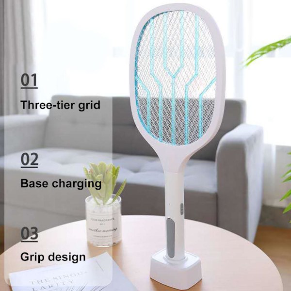 2 i 1 LED Elektrisk Myggfångare Elektrisk Flugfångare Säker