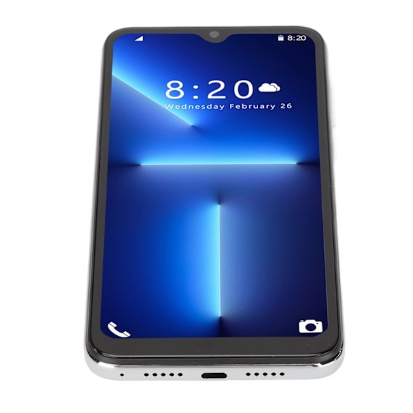 I13pro Max Smartphone 6,1 tum Stor Skärm 4G för Android 11 4 och 64GB Minne Mobiltelefon 100‑240V Vit AU