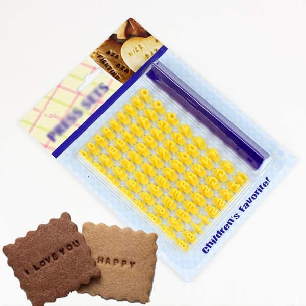1 stk DIY Nummer Bokstav Kake Trykkform Alfabet Stempel Pregemaskin