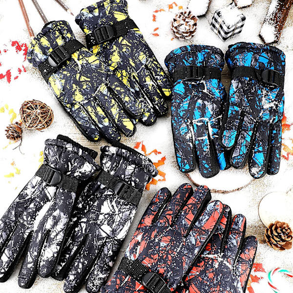 Vinterskidhandskar Vattentäta Vindtäta Snöhandskar Unisex Foder Varma Handskar