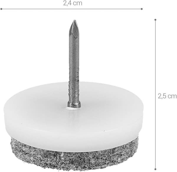 20x runde glidere ?24mm sømmet fast til stoleben bord skammel møbel