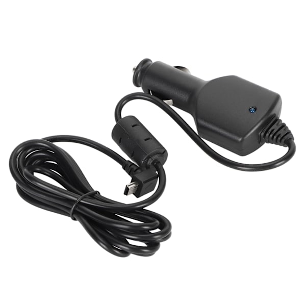 Snabb Billaddare Med Mini USB-kontakt, Dubbelisolerad Kraftig Kabel, LED-Strömindikator Och Utrymmesbesparande 90° Mini USB