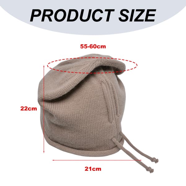 1 Varm Dragsko Pullover Mössa Tunn Stickad Staplad Mössa Varm Pullover Mössa