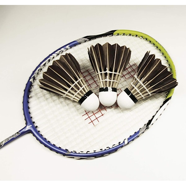 12 st gåsfjäderbadmintonfjädrar för utomhus/inomhus
