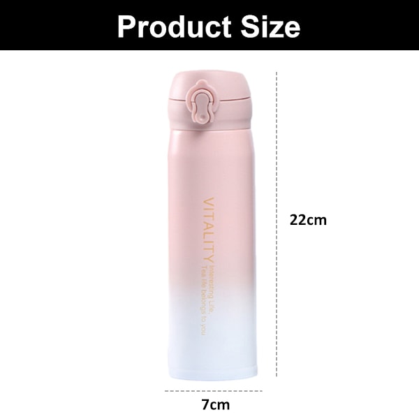 500 ml vakuumtermosflaska, rostfritt stål termoskaffe