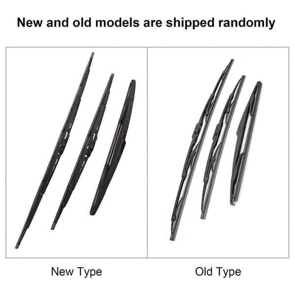 3st/set vindrutetorkarblad fram och bak till Citroen C3 Mk1 modeller 2002-2008