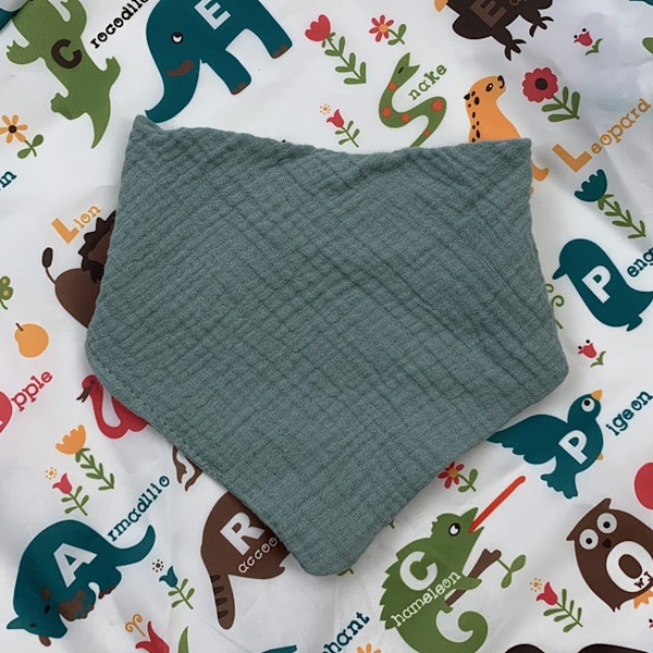 Musslin Haklappar för Bebisar, Mjuka Triangulära Baby Bandana Dregelhaklappar för Pojkar och Flickor, Enfärgade Haklappar för Dreglande och Tandsprickning Style 4