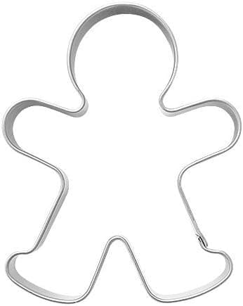 6.3*5*1.7cm, 1 stk. Peberkagemandsform Cookie Cutter, Aluminium Al