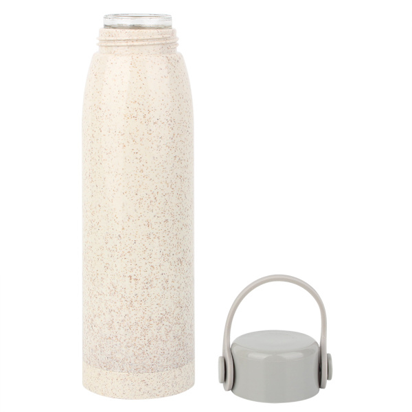 Vattenflaska sommar stil bärbar glas med lock dricka