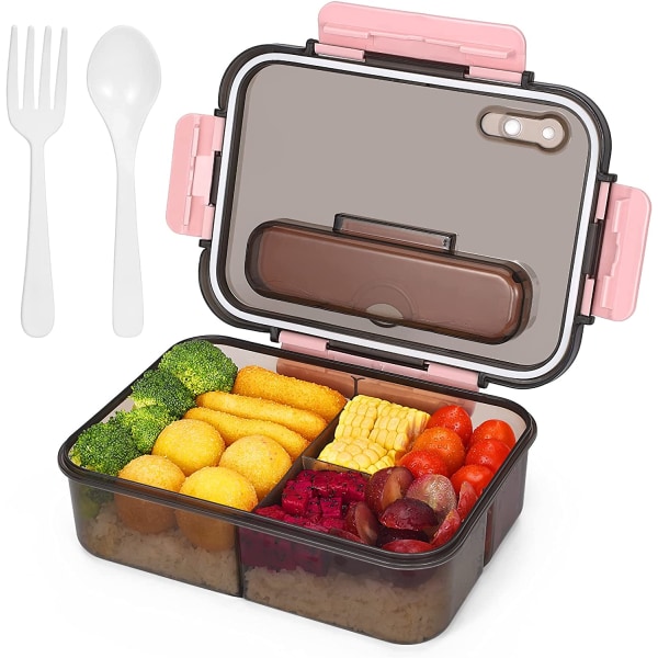 Bento Box Vuxna Lunchbox och Barn, Takeaway Plast Lunch