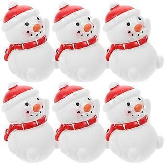 6 stk. Mini Snemand Figur Juledekoration Mini Figur Festgave