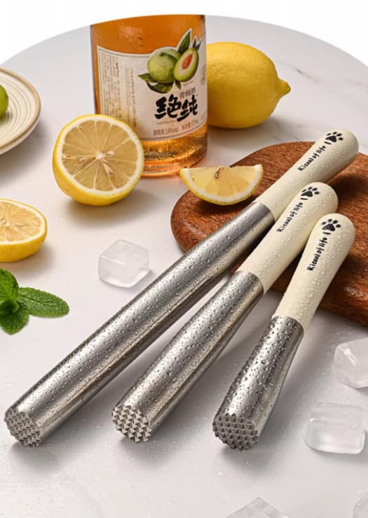 304 Rustfrit Stål Isknuser: Isknuser til Hjemmebrug, Citronpresser og Specialiseret Juicerværktøj til Bubble Tea Butikker og Bartending 18.5cm