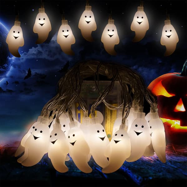 Halloween lyskæde 3 meter 20 spøgelser lys rum have