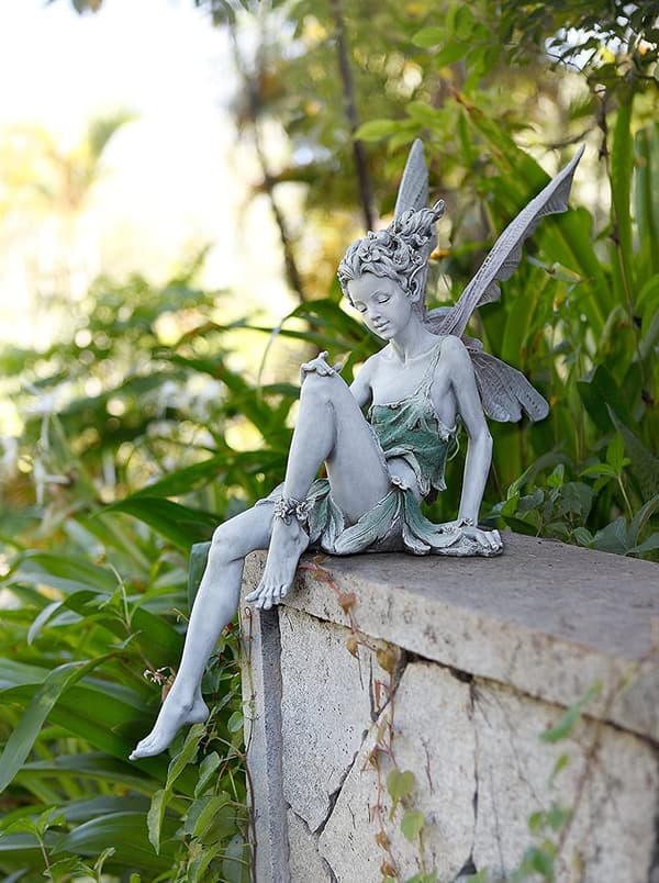 22 cm sittende alv hage statue engel statue hage statue fe