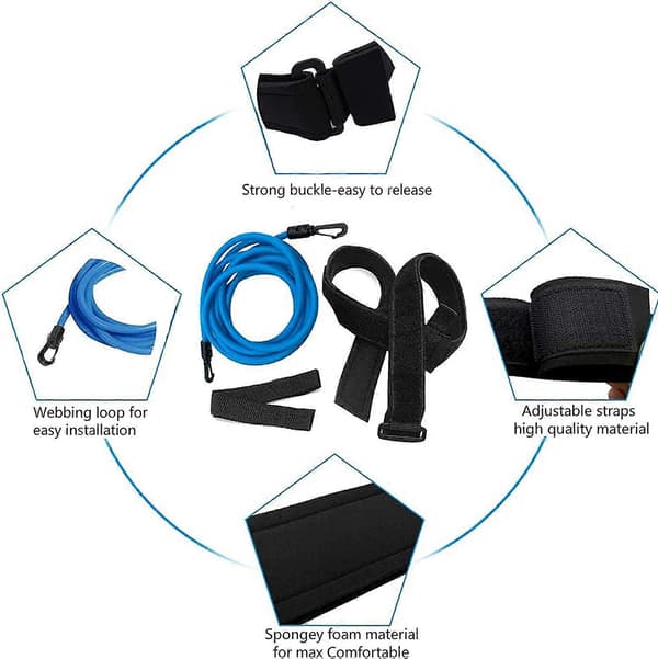 Uimavyö aikuisille uima-altaaseen, säädettävä uimavalmentajan uimavyö, 4 m uimavyö